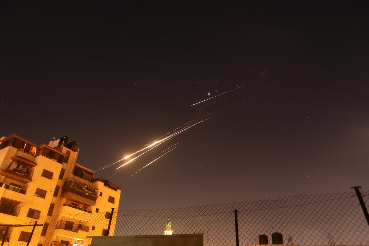 HEBRON, WEST BANK - JUNE 16: Irans ongoing retaliatory attacks with ballistic missiles towards Israel are seen from Hebron, West Bank on June 16, 2025. ( Mamoun Wazwaz - Anadolu Agency )