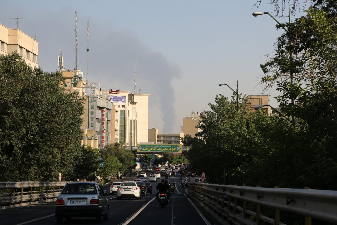 Smoke rises after Israeli airstrike in Tehran, Iran on June 15, 2025. (AA Photo)
