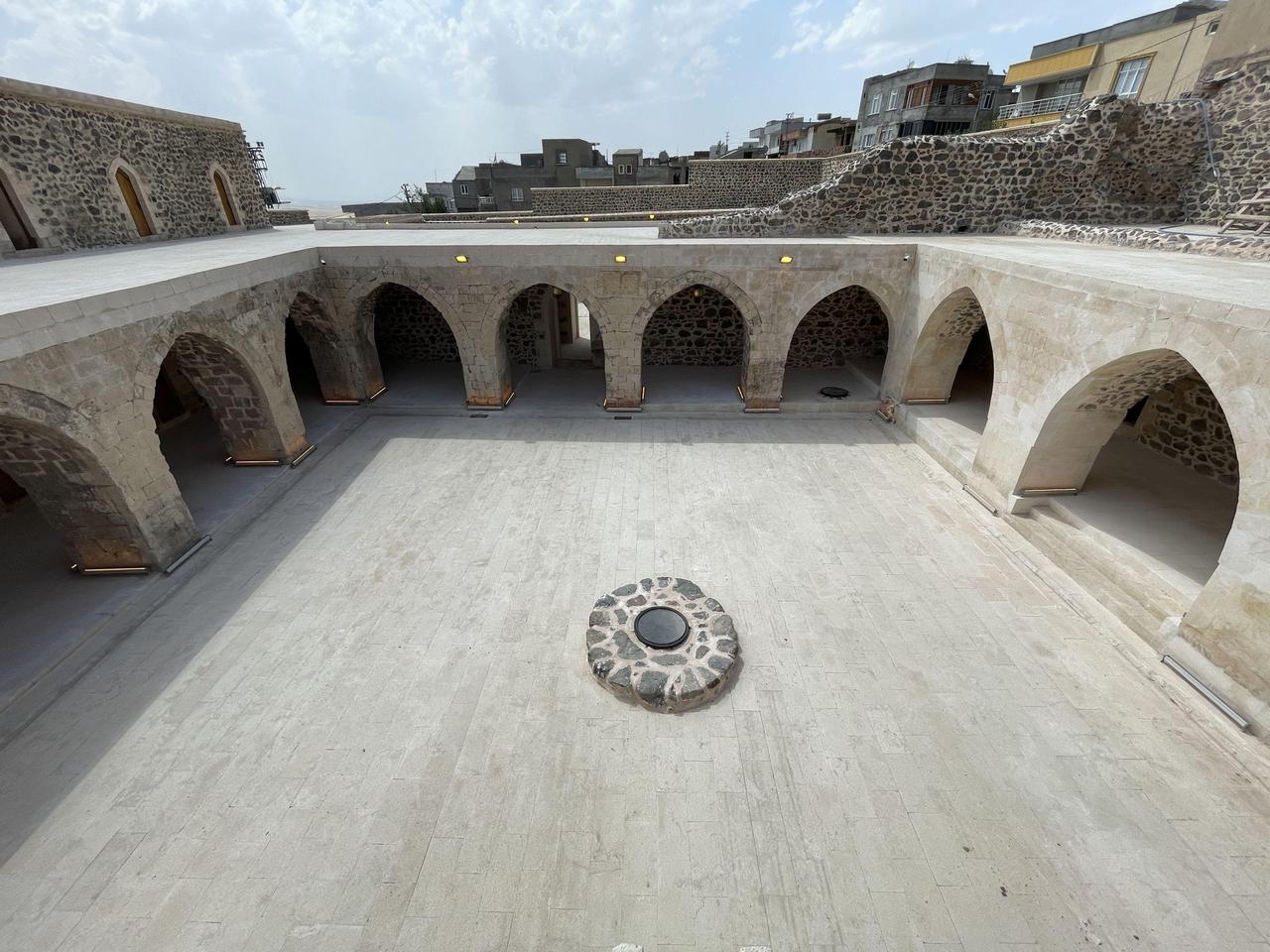 An aerial view of the 1,600-year-old Mor Kiryakus Monastery in Batman’s Besiri district after its restoration, June 3, 2024. (AA Photo)