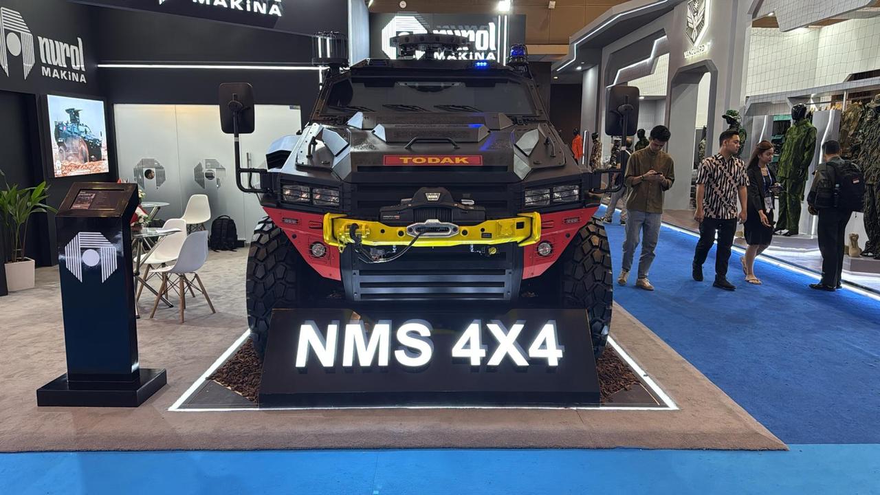 Nurol Makina exhibited the YORUK (NMS) 4x4 Light Armored Vehicle exported to this country at the Indo Defence Expo & Forum 2025 exhibition held in Indonesia on 13 June, 2025. (AA Photo)