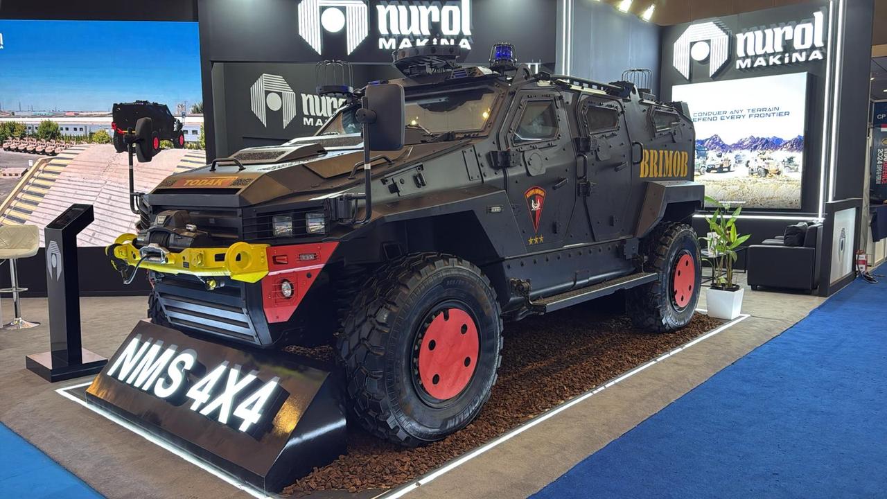 Nurol Makina exhibited the YORUK (NMS) 4x4 Light Armored Vehicle exported to this country at the Indo Defence Expo & Forum 2025 exhibition held in Indonesia on 13 June, 2025. (AA Photo)