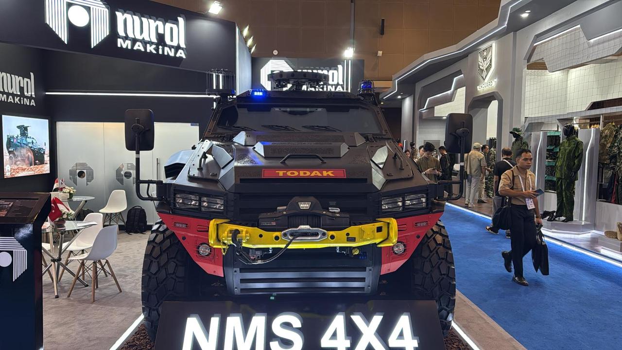 Nurol Makina exhibited the YORUK (NMS) 4x4 Light Armored Vehicle exported to this country at the Indo Defence Expo & Forum 2025 exhibition held in Indonesia on 13 June, 2025. (AA Photo)