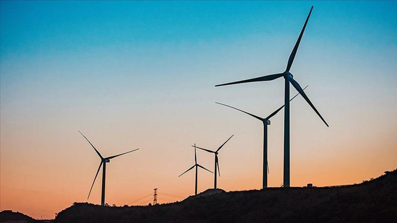 Wind turbines operate on a hillside in Türkiye, accessed on June 17, 2025. (AA Photo)