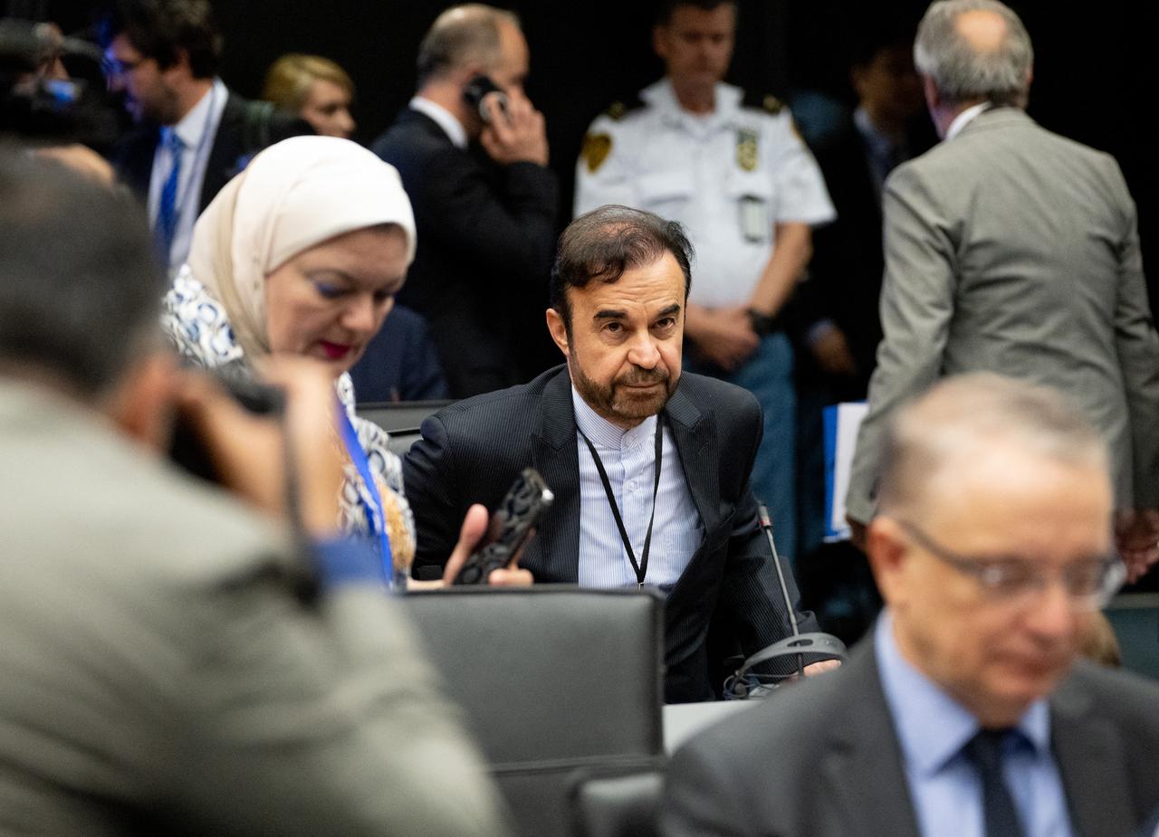 Iran’s ambassador to the International Atomic Energy Agency (IAEA) Reza Najafi (C) attends the IAEA’s Board of Governors meeting at the agencys headquarters in Vienna, Austria on June 16, 2025. (AFP Photo)