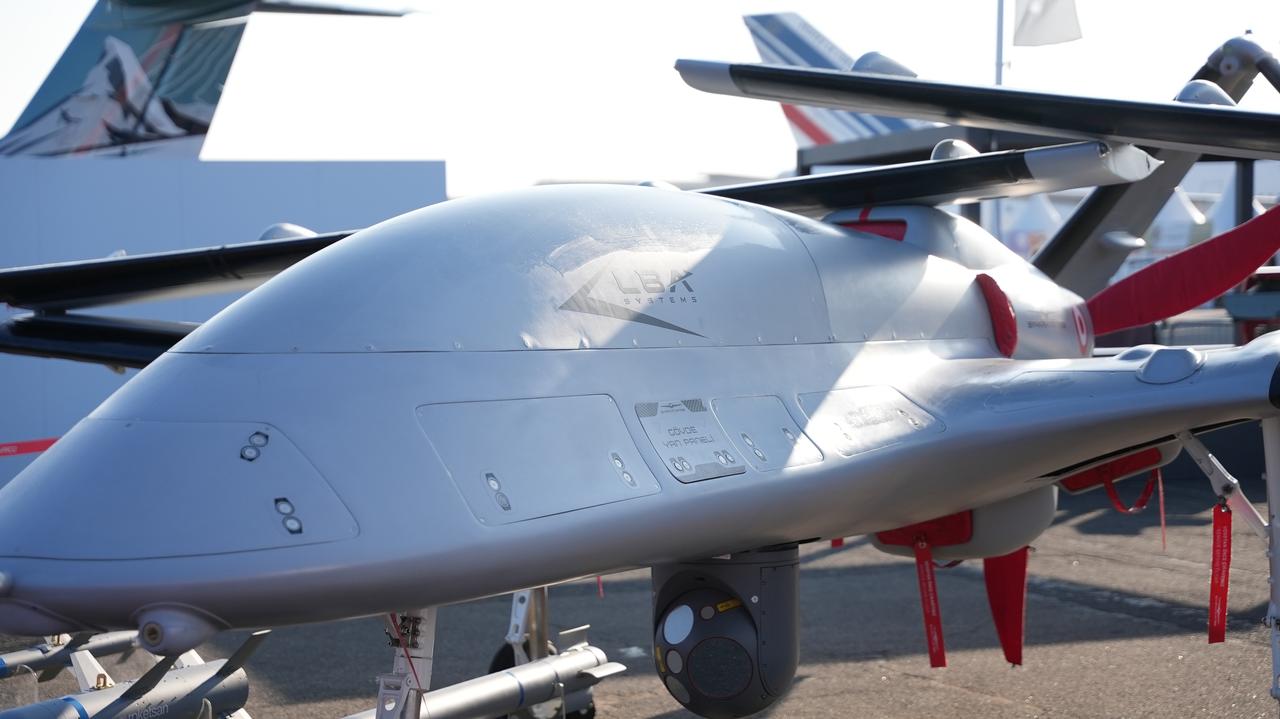 Bayraktar TB-3 UCAV is displayed during the 55th International Paris Air Show at Le Bourget Airport, north of Paris, France on June 16, 2025. (Baykar / Handout)