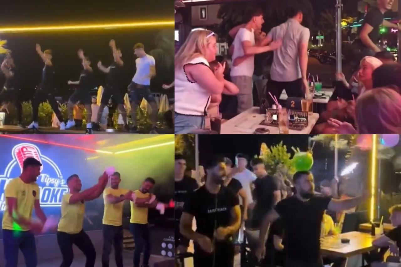 A collage of scenes showing disturbing dances in Marmaris, Mugla, Türkiye, June 18, 2025. (Photo collage by Türkiye Today team)