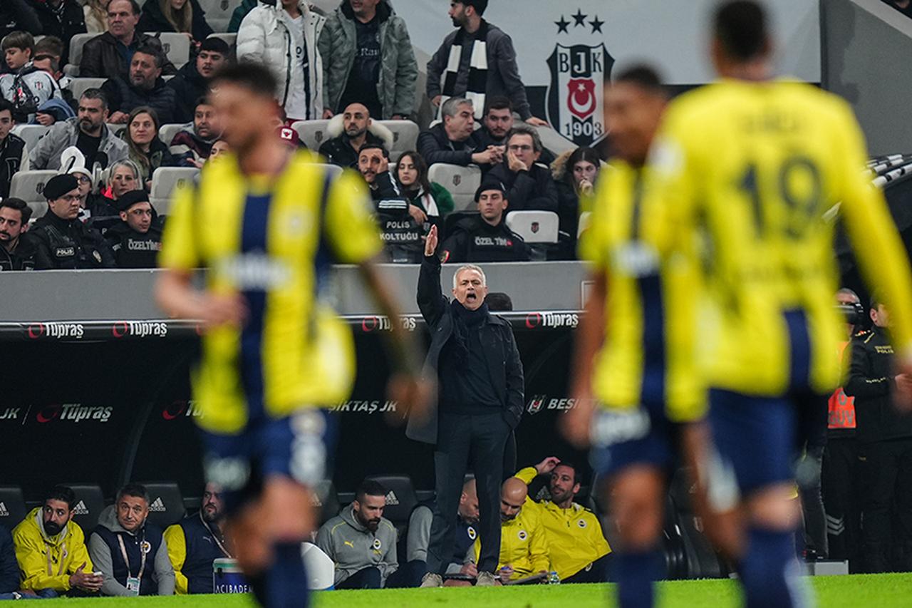 Fenerbahce's coach Jose Mourinho, during a match between Fenerbahce and Besiktas in the Trendyol Super League on December 7, 2024. (AA Photo)