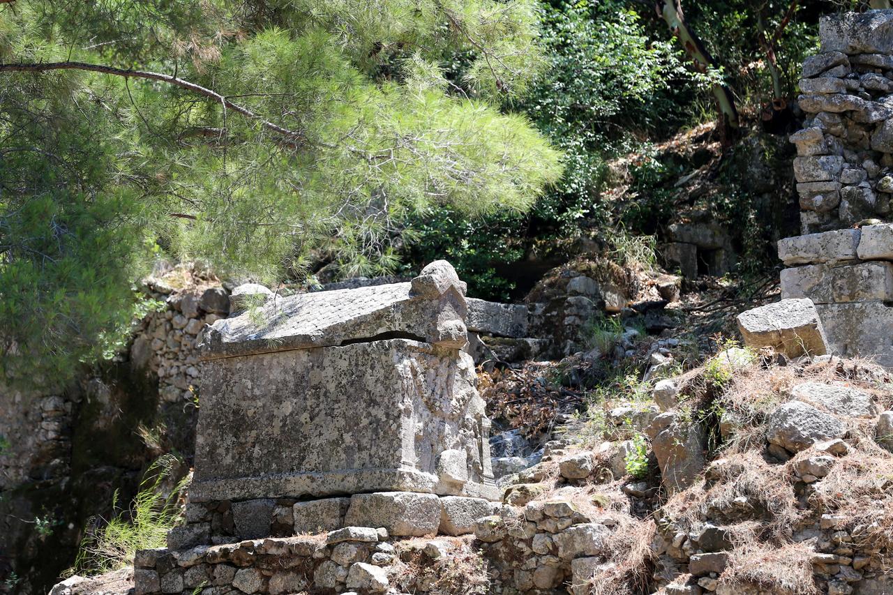 Tombs from the Roman period unearthed during excavations at the ancient city of Olympos in Kumluca, Antalya, Türkiye, June 17, 2025. (AA Photo)