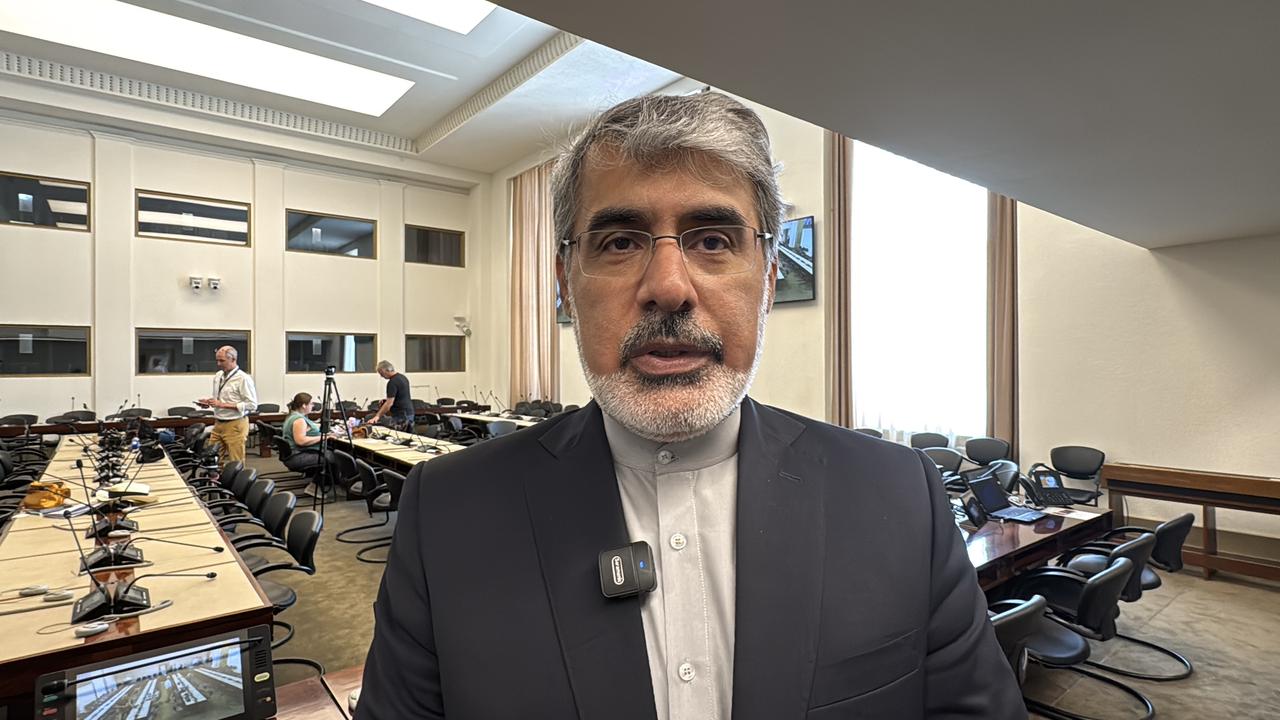 Iran's Permanent Representative to the UN Geneva Office, Ambassador Ali Bahreini speaking to AA on 19 June, 2025. (AA Photo)