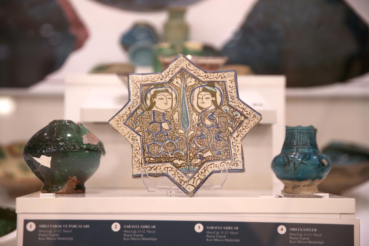 Medieval glazed ceramics unearthed in Ani go on display in Kars Museum