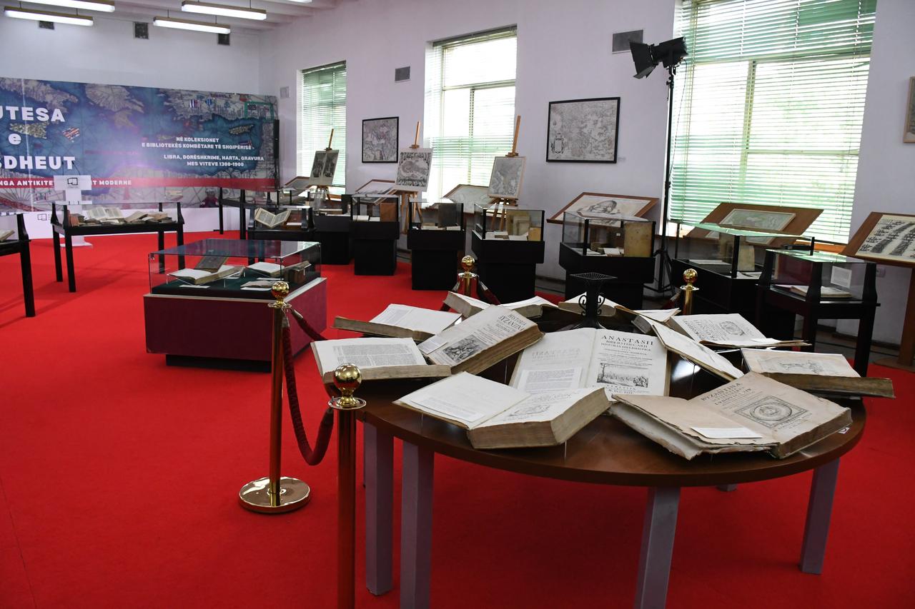  Memory of the Mediterranean  exhibition featuring Ottoman works opens in Albanias capital Tirana, June 18, 2025. (AA Photo)
