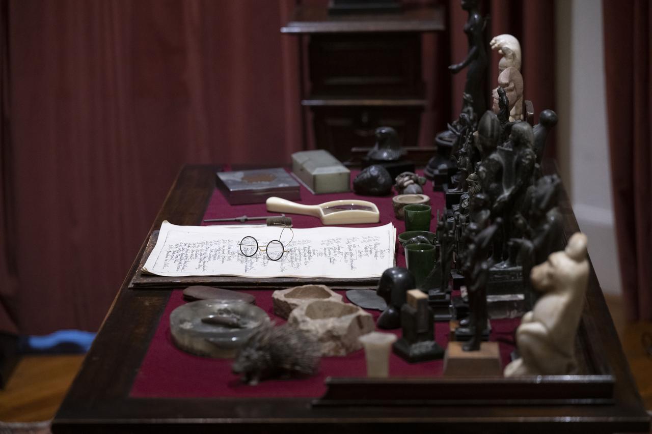 House of the renowned founder of psychoanalysis Sigmund Freud, which has been transformed into a museum, now hosts an exhibition where his belongings are displayed in London, United Kingdom, February 23, 2023. (AA Photo)