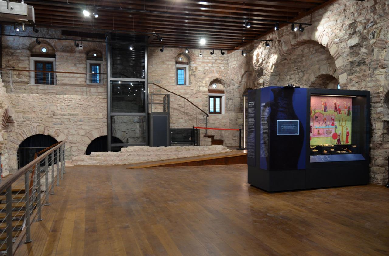 A view of the exhibition space inside the Palace of the Porphyrogenitus (Tekfur Palace) after its conversion into a museum, Istanbul, Türkiye, December 17, 2020. (Photo via The Byzantine Legacy)