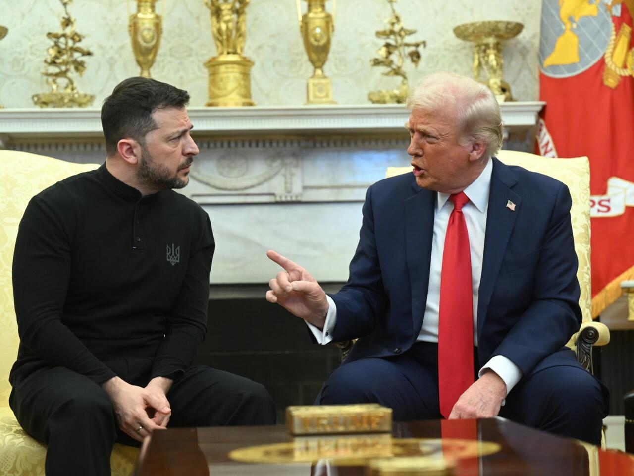 U.S. President Donald Trump argues with Ukrainian President Volodymyr Zelenskyy in the White House, Washington D.C, accessed on May 2, 2025. (AFP Photo) 