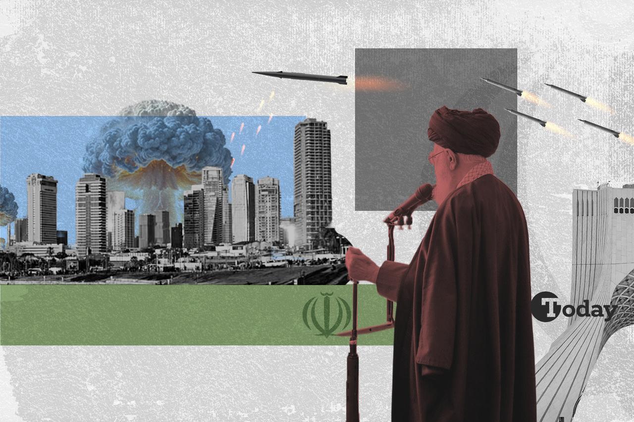 Iran’s Supreme Leader Ali Khamenei delegated sweeping authority to the Supreme Council of the Islamic Revolutionary Guard Corps (IRGC) on June 18, 2025. (Collage prepared by Türkiye Today team)
