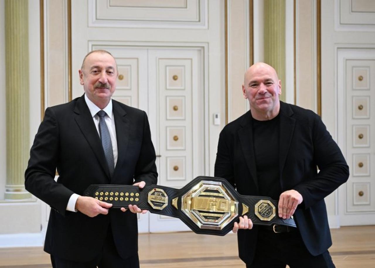 President Aliyev meets Dana White ahead of Azerbaijan's inaugural UFC  event