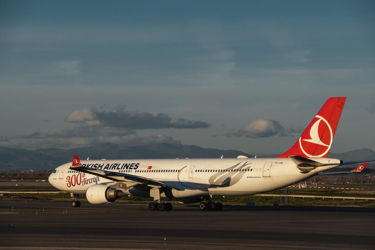 Turkish Airlines Airbus A330-300 taxis before departure at Madrid-Barajas Airport in Madrid, Spain, on February 12, 2024. (Adobe Stock Photo)