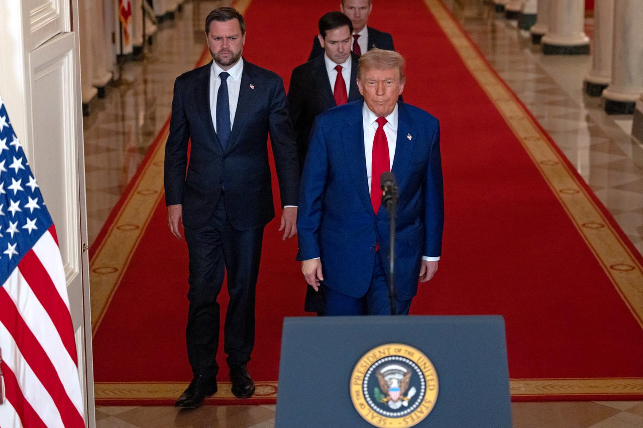 US President Donald Trump giving an address about US strikes on Iran, 21 June 2025. (AFP Photo)