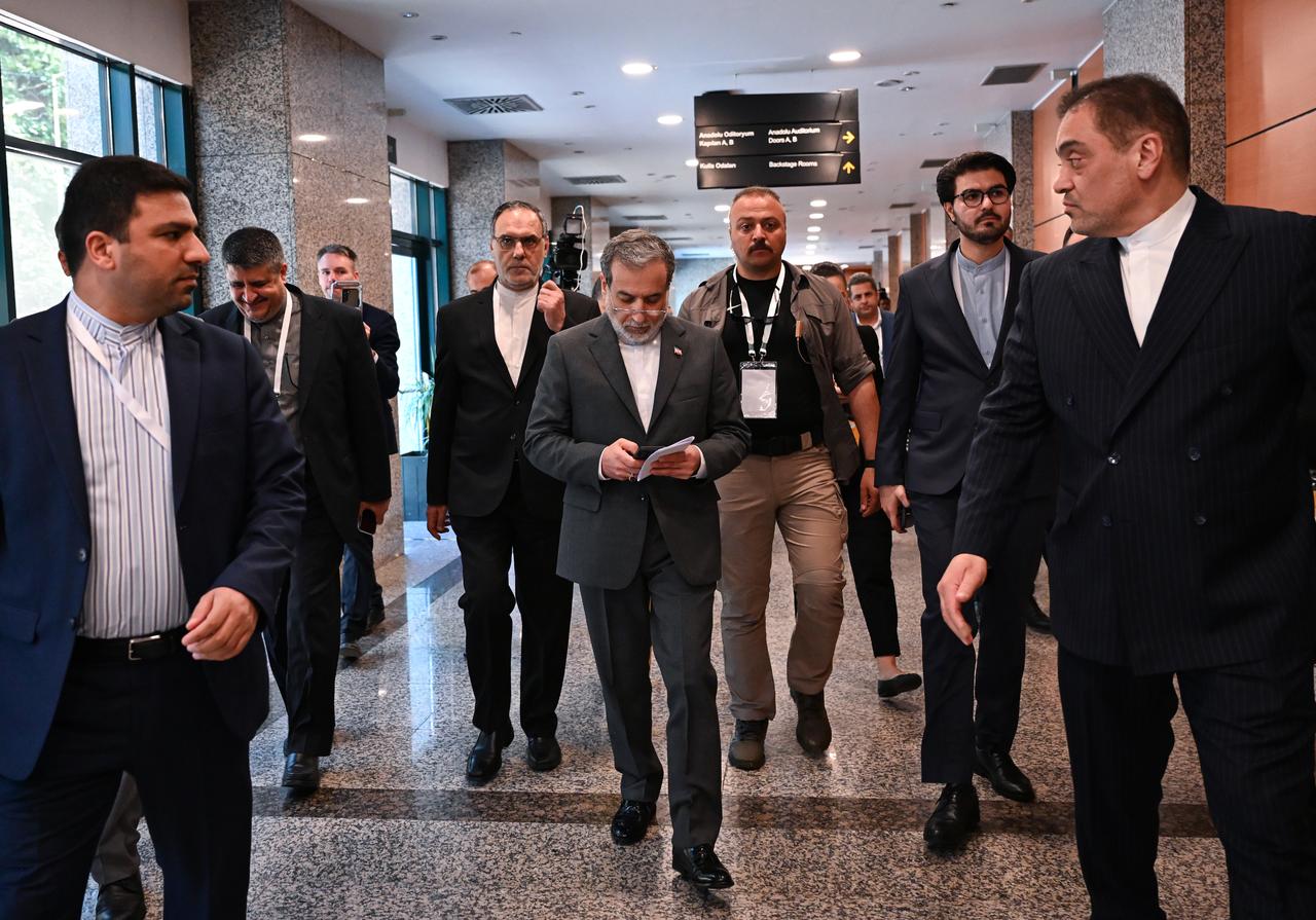 Iranian Foreign Minister Abbas Araghchi is seen after attending a press conference during the 51st Meeting of the Council of Foreign Ministers of the Organization of Islamic Cooperation (OIC) at Lutfi Kirdar International Convention and Exhibition Center in Istanbul, Türkiye, on June 22, 2025. (AA Photo)