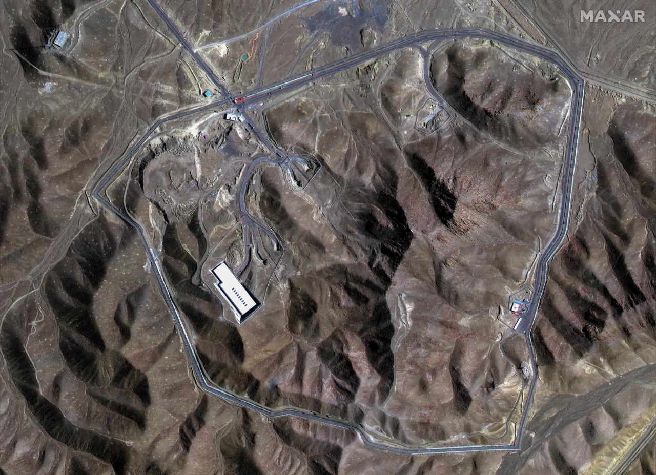 This handout satellite picture provided by Maxar Technologies and taken on June 19, 2025, shows Irans Fordow Fuel Enrichment Plant (FFEP), northeast of the city of Qom. (Photo by Satellite image ©2025 Maxar Technologies / AFP)