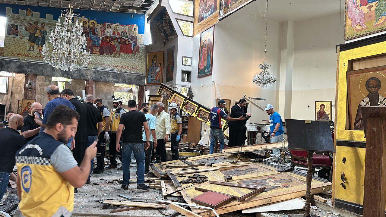 A view of heavy damage after an explosion in at Elias Chuch, in the Dweila neighbourhood of Damascus, Syria June 22, 2025. (AA Photo)