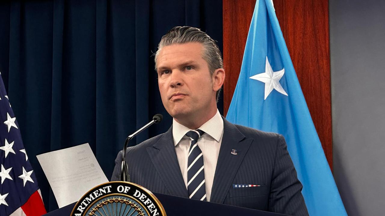 US Secretary of Defense Pete Hegseth attends a press conference at Pentagon in Washington, United States on June 22, 2025. (AA Photo)