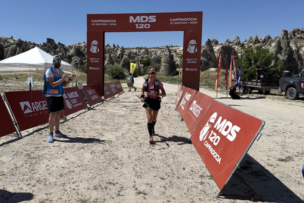 The Cappadocia Desert Marathon with 350 athletes from 25 countries, started in the Urgup district of Nevsehir. (AA Photo)