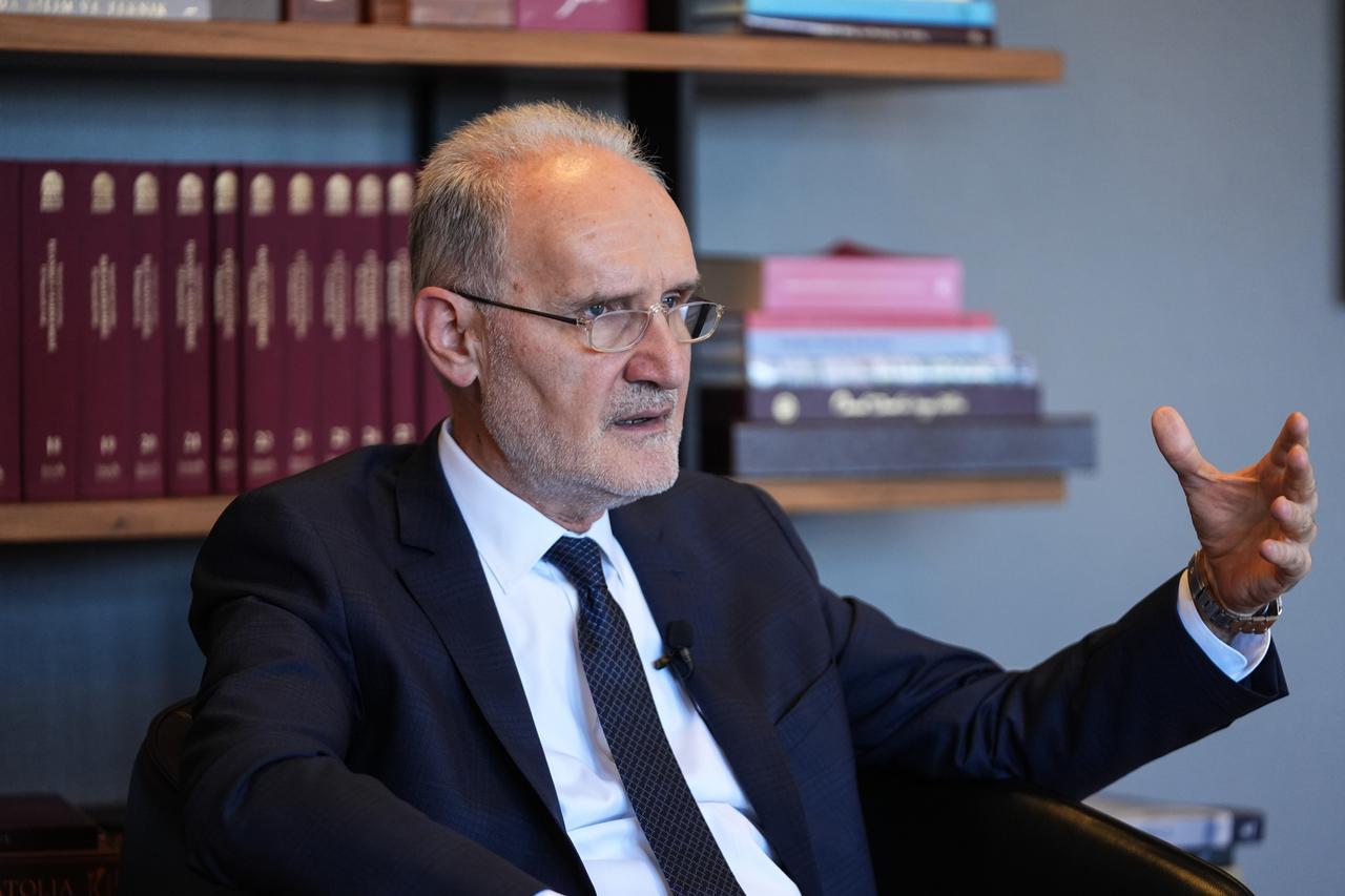 Istanbul Chamber of Commerce (ITO) President Sekib Avdagic speaks during an interview in Istanbul, Turkiye, on June 23, 2025. (AA Photo)