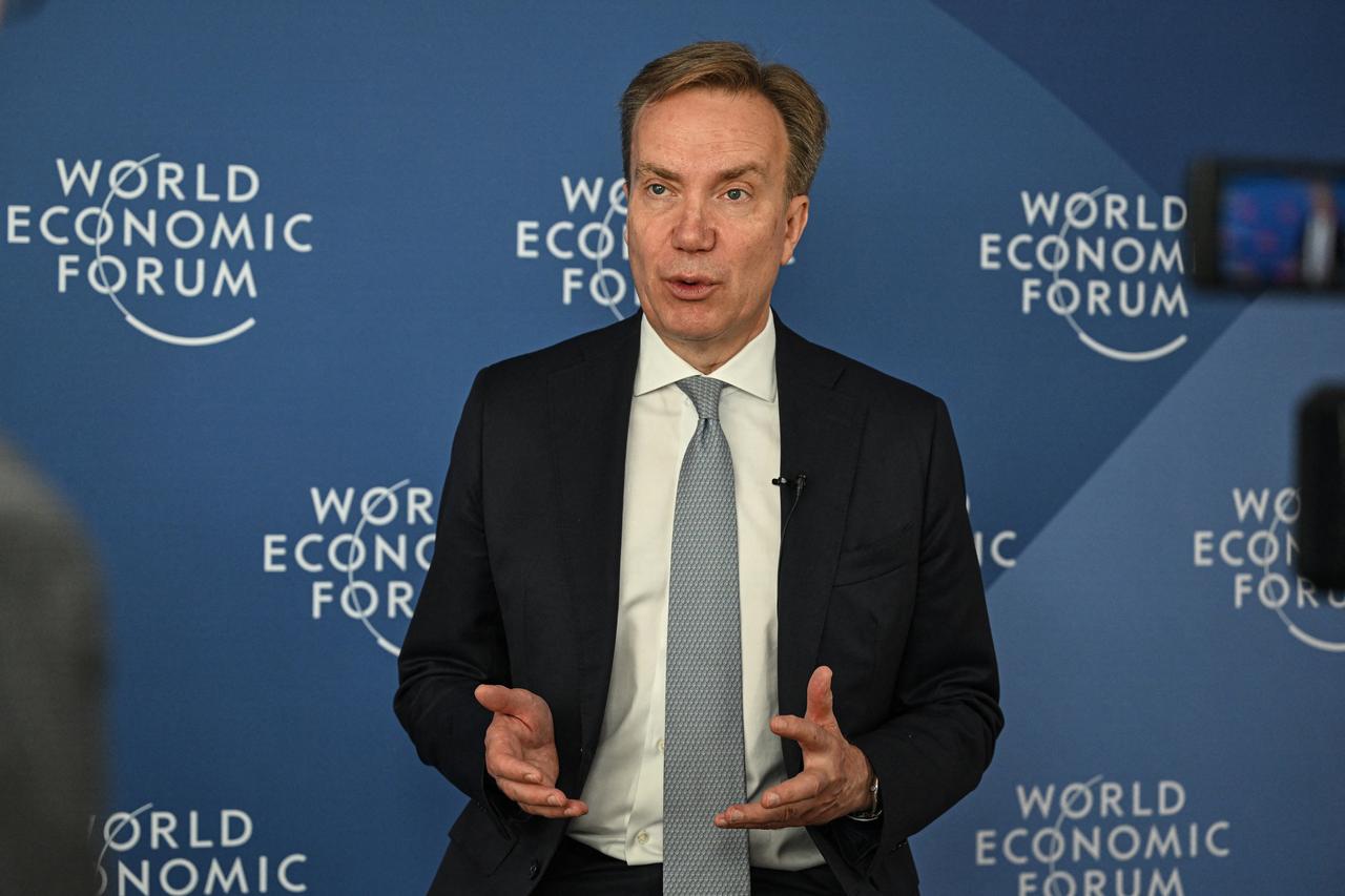 President and CEO of the World Economic Forum (WEF) Borge Brende speaks during an interview with AFP ahead of the opening of the World Economic Forum Annual Meeting of the New Champions 2025 (AMNC25) in Tianjin on June 24, 2025. (AFP Photo)