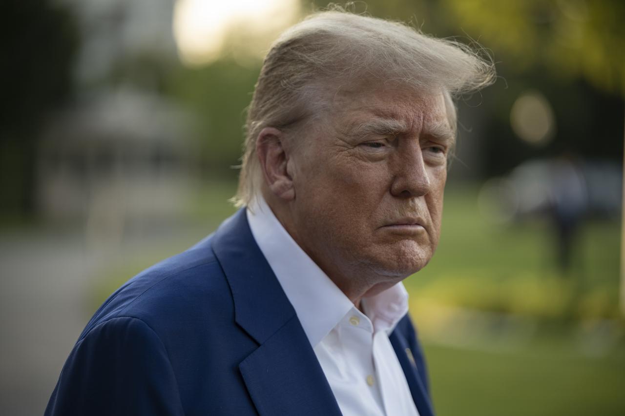 USPresident Donald Trump speaks to press before his departure at the White House to route The Hague, Netherlands on June 24, 2025, in Washington D.C. to attend NATO Summit in Netherlands. (AA Photo)