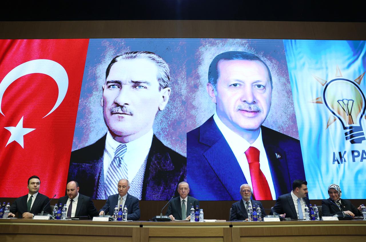Türkiye's ruling Justice and Development Party's (AK Party) Central Decision and Executive Board (MKYK) meeting chaired by President Recep Tayyip Erdogan at the party headquarters, in Ankara, Türkiye, on 23 June, 2025. (AA Photo)