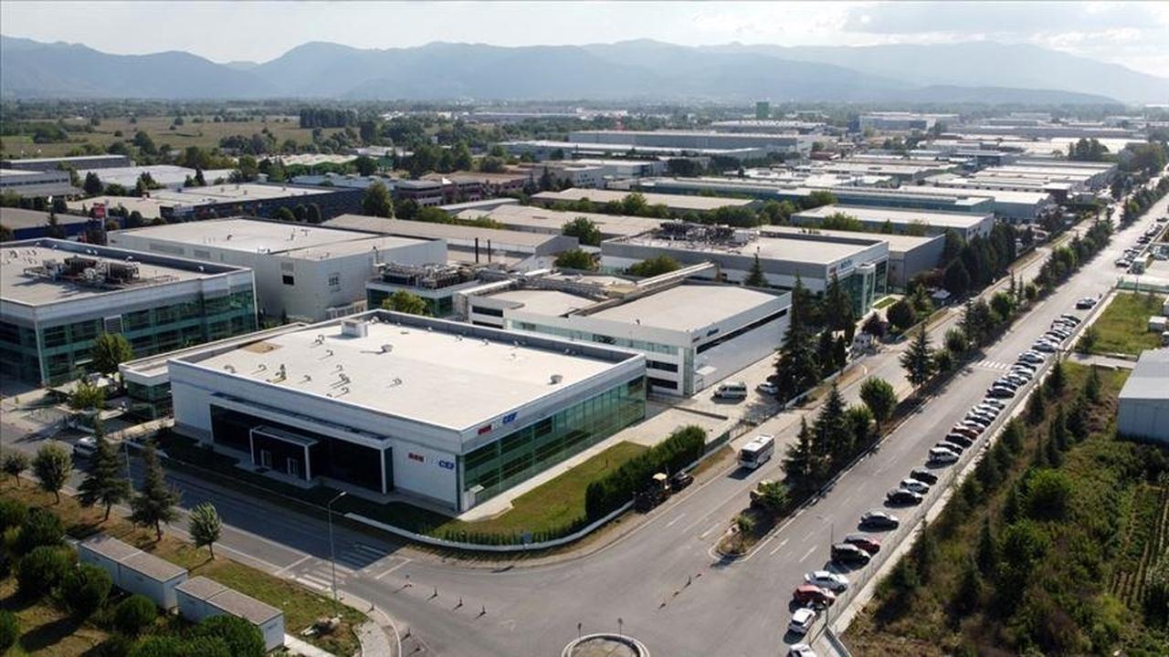 An aerial view of an organized industrial zone in Türkiye, accessed on June 24, 2025. (AA Photo)