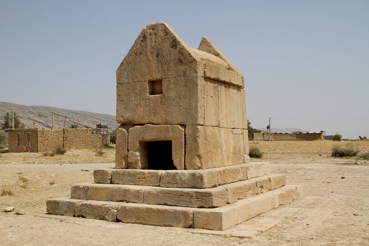 Possible tomb of Cyrus I in the Gur-e-Dokhtar, Dashtestan County, Iran, 2011. (Photo via Wikimedia)