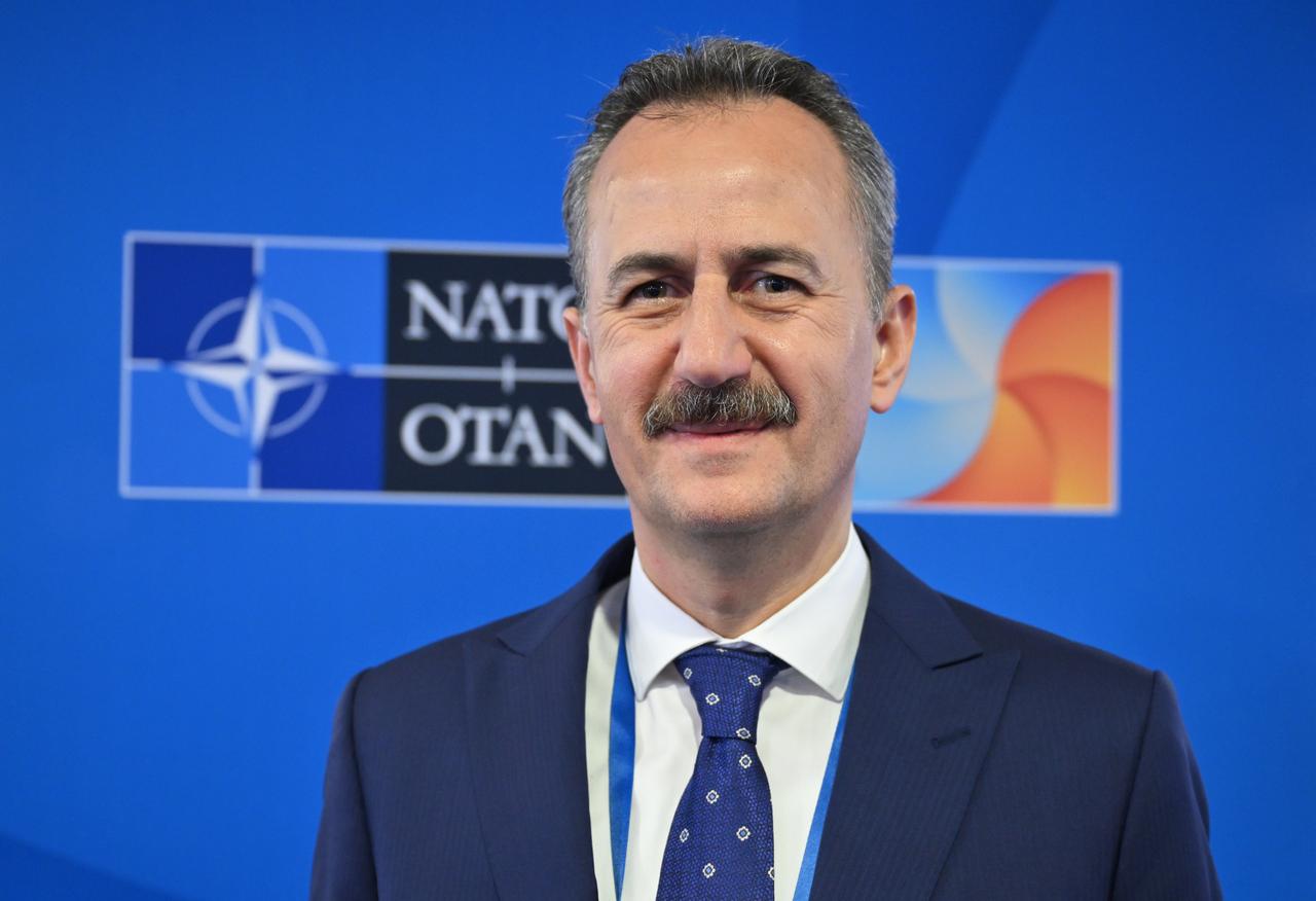 Haluk Gorgun, President of the Turkish Presidency of Defense Industries (SSB) speaking to Anadolu Agency at the NATO Summit in The Hague on 24 June, 2025. (AA Photo)