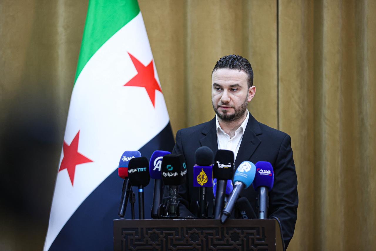 Spokesperson for the Syrian Ministry of Interior, Nour al-Din Al-Baba speaks on the terror attack on Damascus church during press conference in Damascus, Syria on June 22, 2025. (AA Photo)