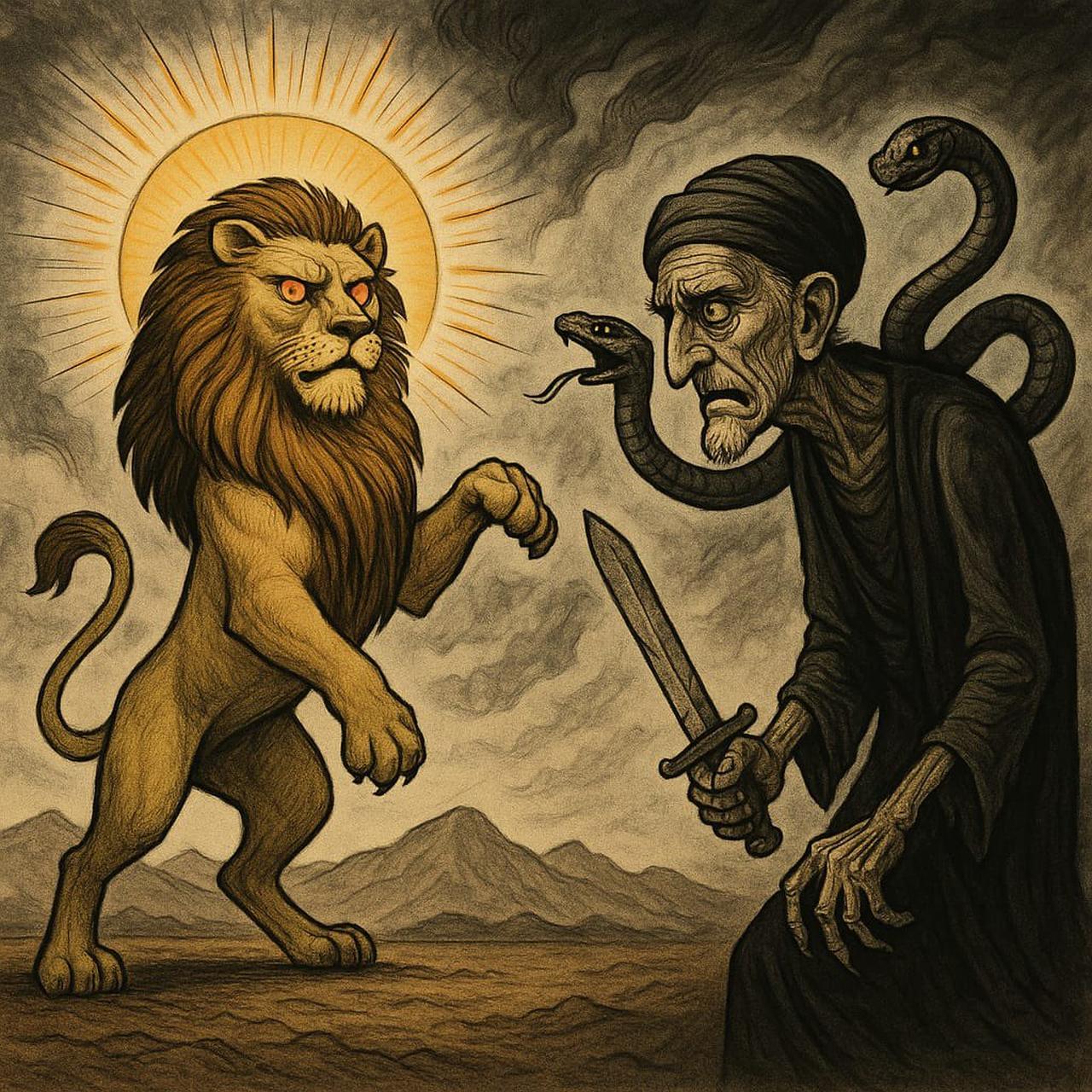 The serpent and lion figure,Jun 15, 2025 ,(Photo;IDF’s Persian account)