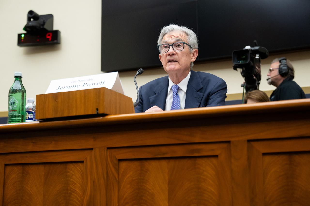 US Federal Reserve Chair Jerome Powell testifies during a House Financial Services Committee hearing on "The Federal Reserve's Semi-Annual Monetary Policy Report" on Capitol Hill in Washington, DC on June 24, 2025. (AFP Photo)