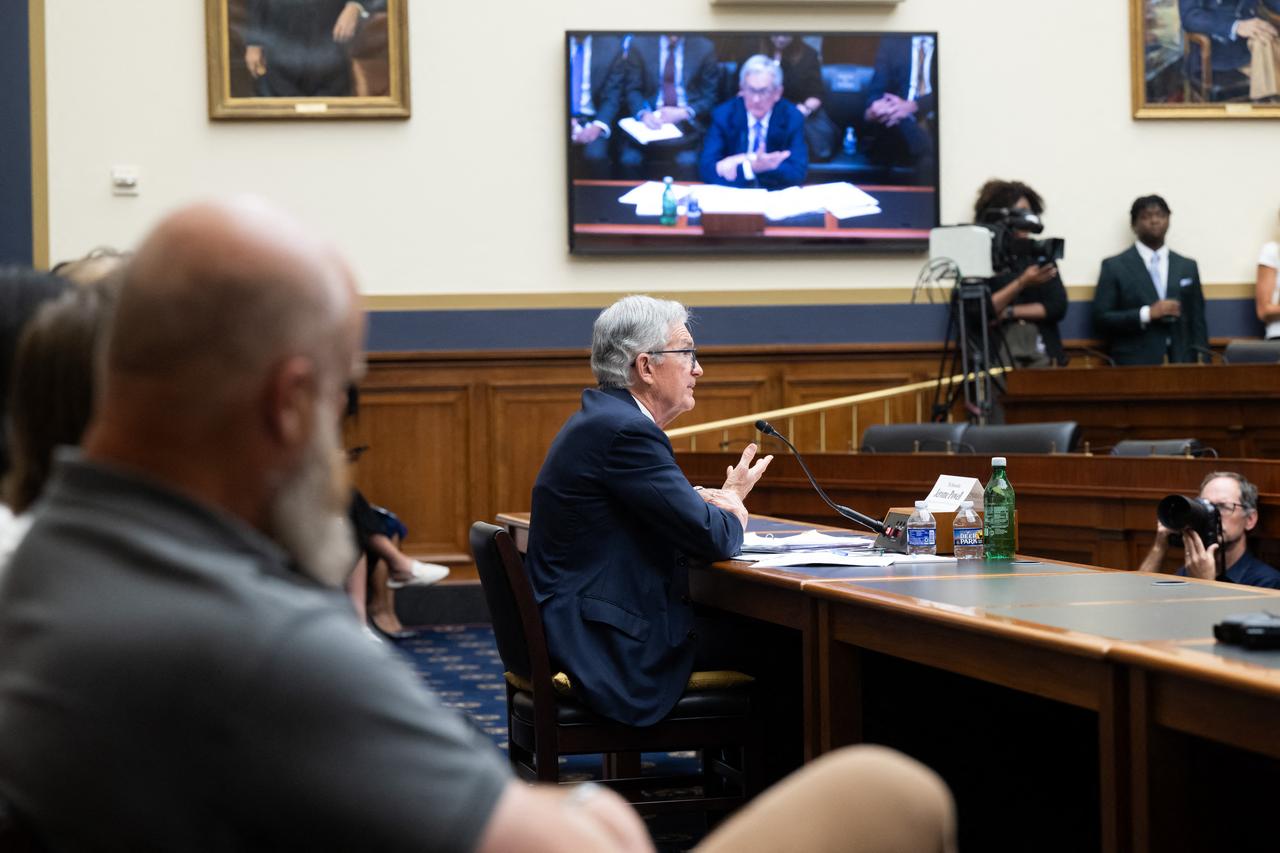 US Federal Reserve Chair Jerome Powell testifies during a House Financial Services Committee hearing on "The Federal Reserve's Semi-Annual Monetary Policy Report" on Capitol Hill in Washington, DC on June 24, 2025. (AFP Photo)
