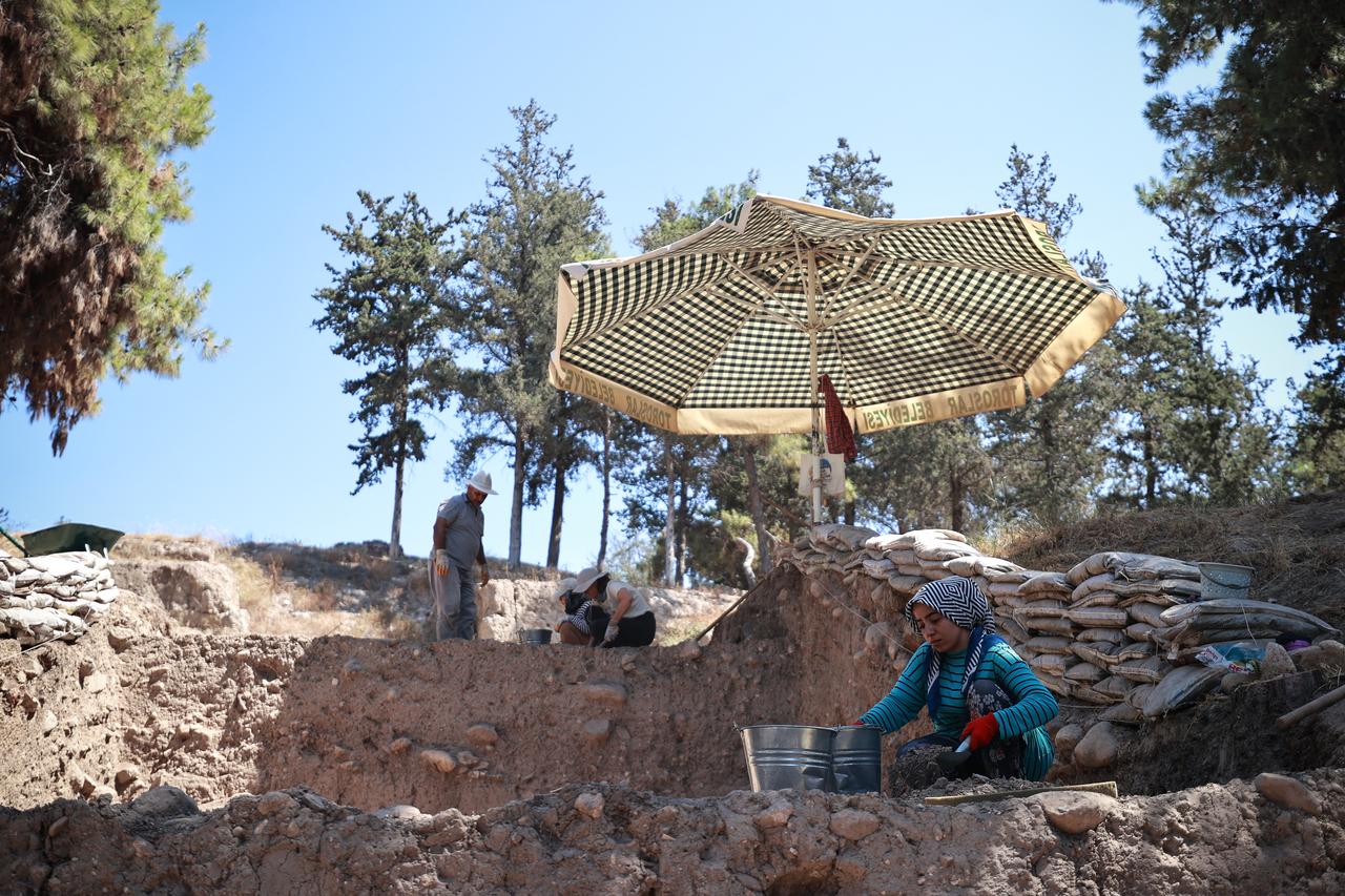 A view from the archaeological excavations at Yumuktepe Mound in Mersin, Türkiye, June 26, 2025. (AA Photo)