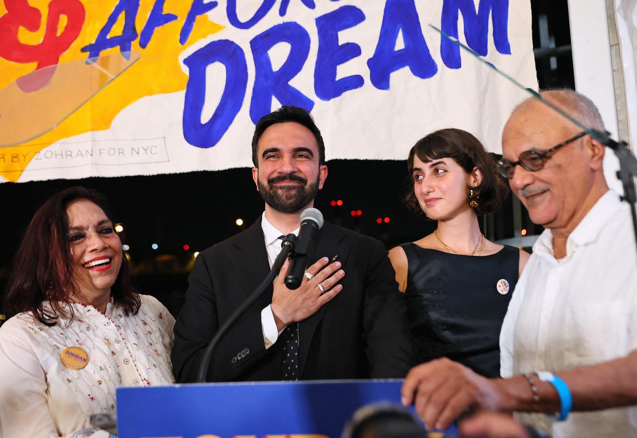 Mamdani is announced as the winner of the Democratic nomination for New York City mayor,New York,Photo via AFP)