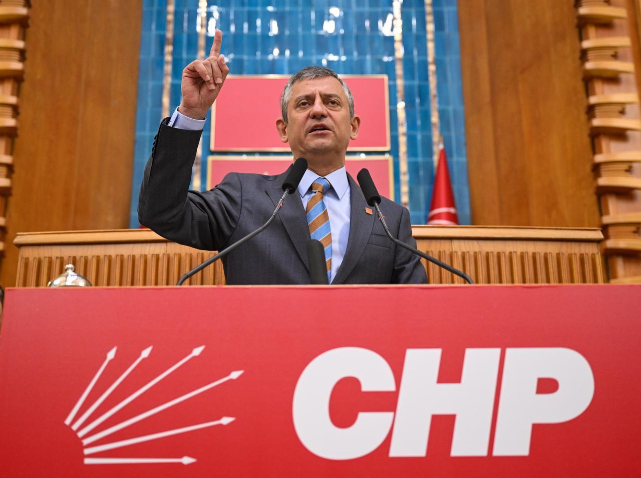 Leader of the Republican Peoples Party (CHP) Ozgur Ozel speaks during his partys meeting at the Turkish Grand National Assembly in Ankara, Turkiye on June 24, 2025. (AA Photo)