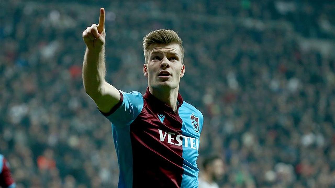 Alexander Sörloth of Trabzonspor during Besiktas against Trabzonspor on Vodafone Park, Istanbul, Türkiye on February 22, 2020. (AA Photo)