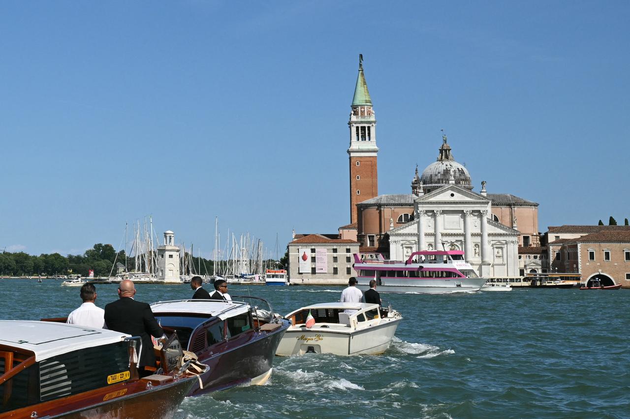 A picture shows the Venetian Arsenal, ahead of US Amazon founder Jeff Bezos' wedding with Lauren Sanchez, Venice, Italy, on June 27, 2025. (AFP Photo)