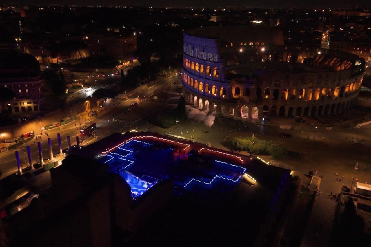 Aerial view of the event held at the Colosseum in Rome, Italy, June 26, 2025. (Photo via Türkiye daily)