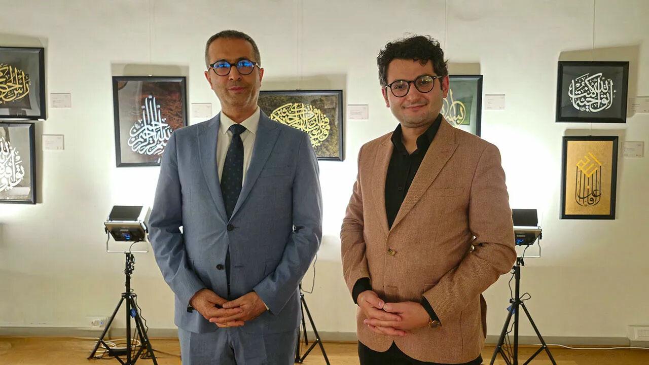Professor Abdurrahman Aliy, president of Yunus Emre Institute and Türkiye daily’s Culture and Arts Chief Editor Murat Oztekin, Rome, Italy. (Photo via Türkiye daily)