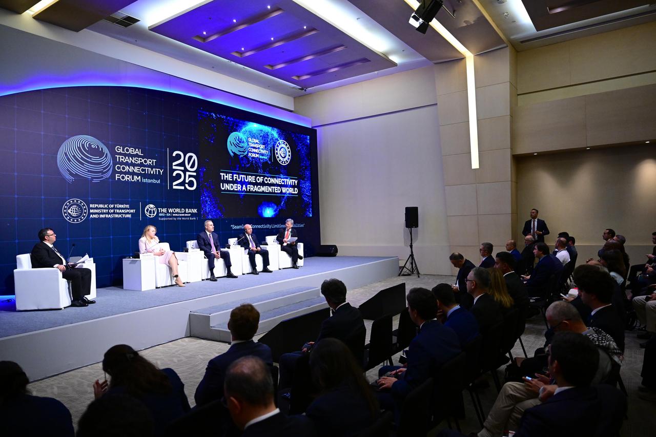 Foreign Minister Hakan Fidan attends the Global Transport Connectivity Forum in Istanbul, Türkiye on June 27, 2025. (AA Photo)