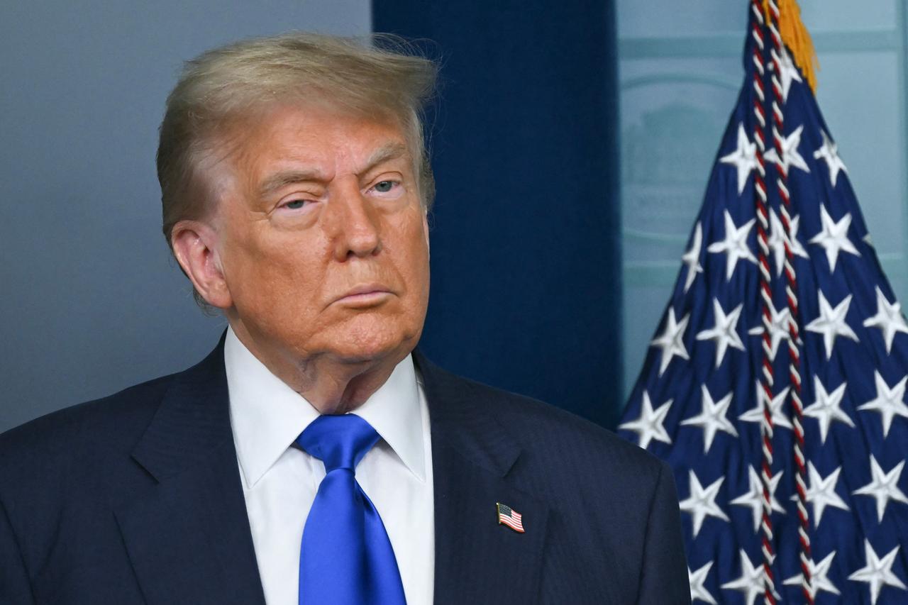 US President Donald Trump looks on during a news conference in the Brady Briefing Room of the White House on June 27, 2025, in Washington, DC. (AFP Photo)