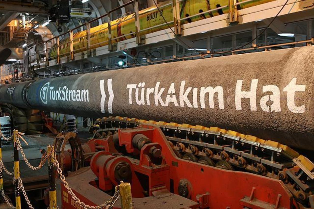 A section of the TurkStream natural gas pipeline, accessed on June 28, 2025. (AA Photo)