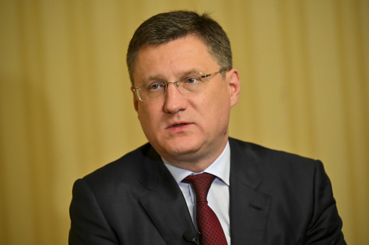 Russian Deputy Prime Minister Aleksandr Novak speaks during an interview with ANadolu Agency in Moscow, Russia, on June 28, 2025. (AA Photo)