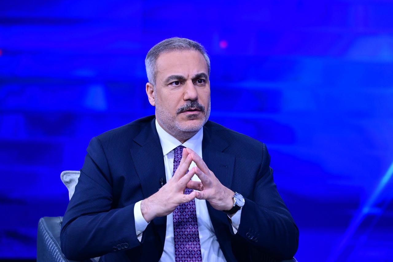 Foreign Minister Hakan Fidan gave a live interview on June 28, 2025. (AA Photo)